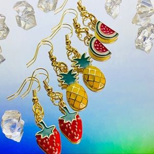 Summer Fun Earrings 🍓🍉🍍